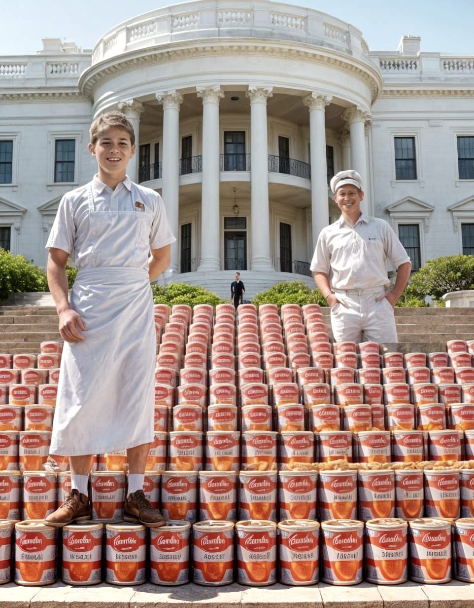 Vibrant Installation of Canned Goods on White House Steps