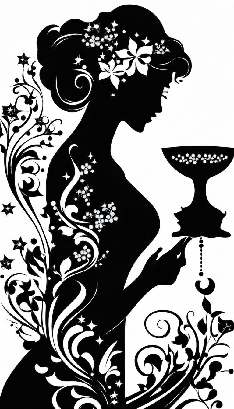 Woman silhouette.