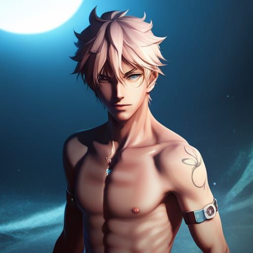 Attractive Anime Boy Fantasy Concept Art