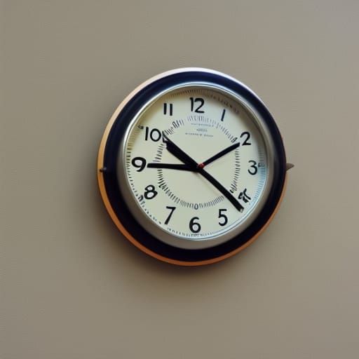 1950's analog clock with decorative background with unique m...