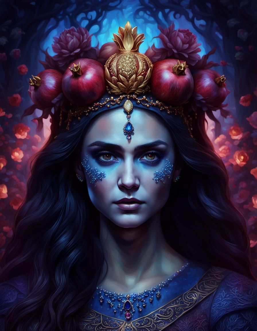 Persephone, Queen of the Underworld: Concept Art Portrait