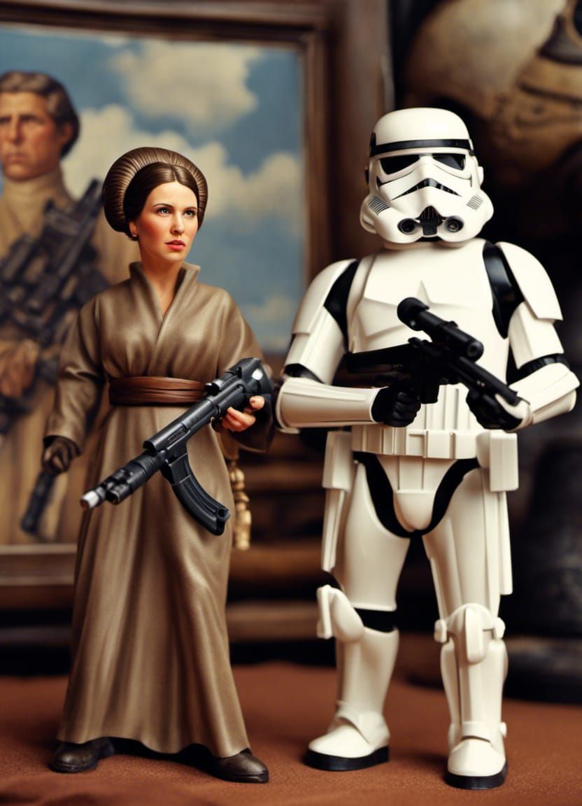 Leia and the Miniature Stormtrooper