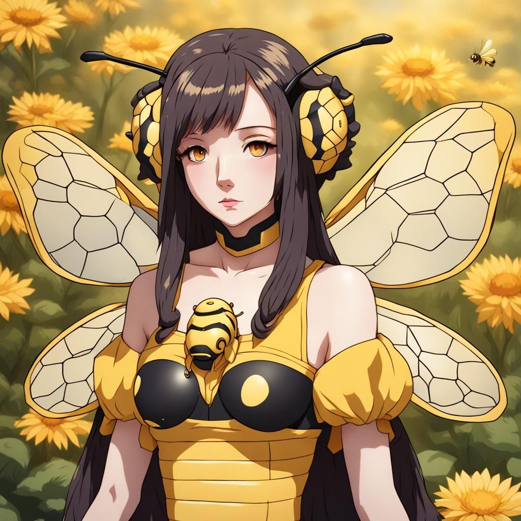 Anime Bee Goddess Illustration