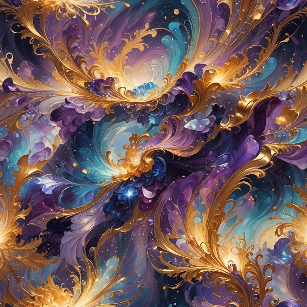 Endless Light Flows Through Shimmering Realm