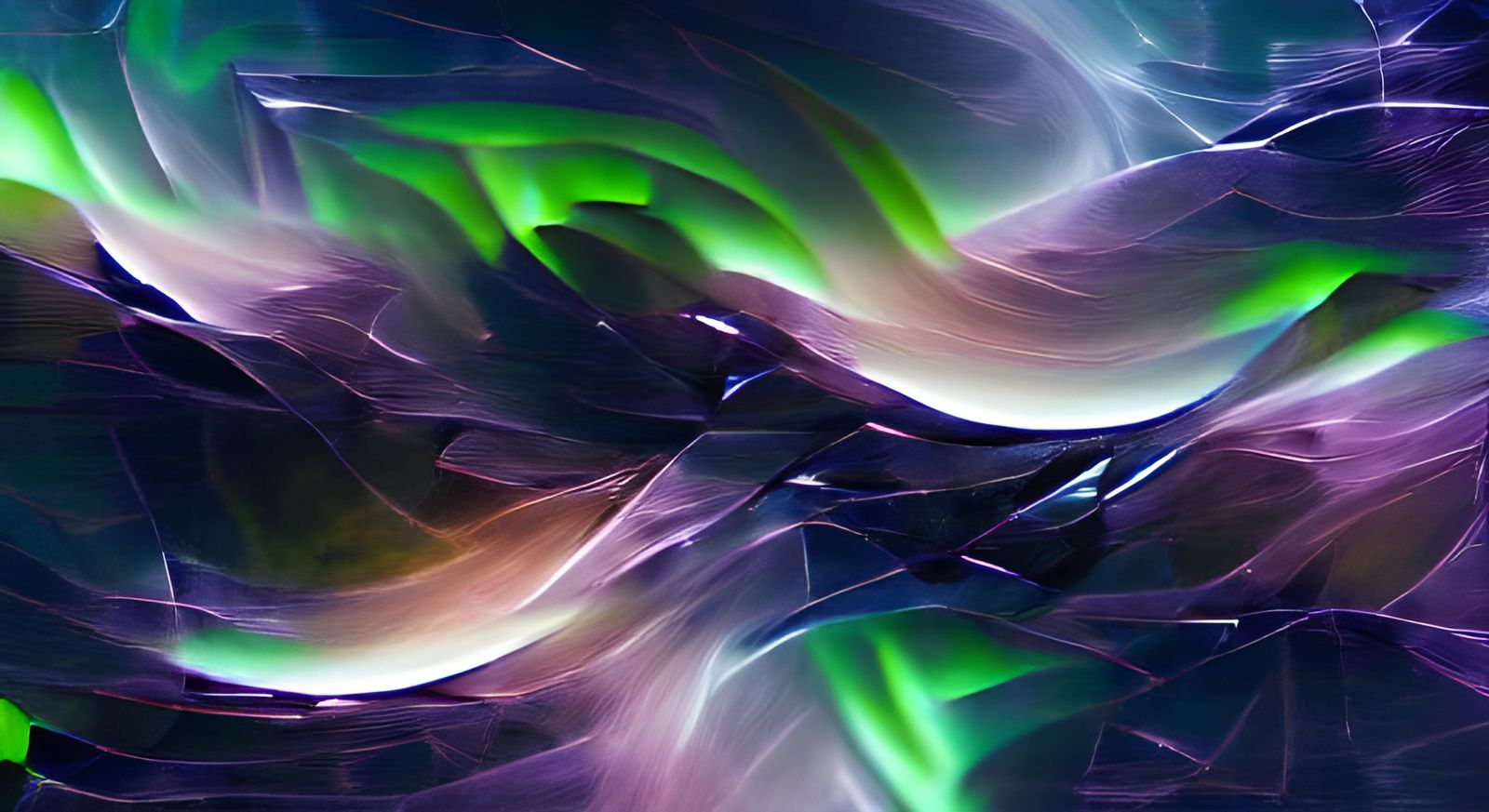 Abstract Aurora Lights Display