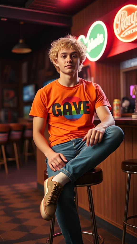 Gay Pride Portrait in Cinematic Film Style