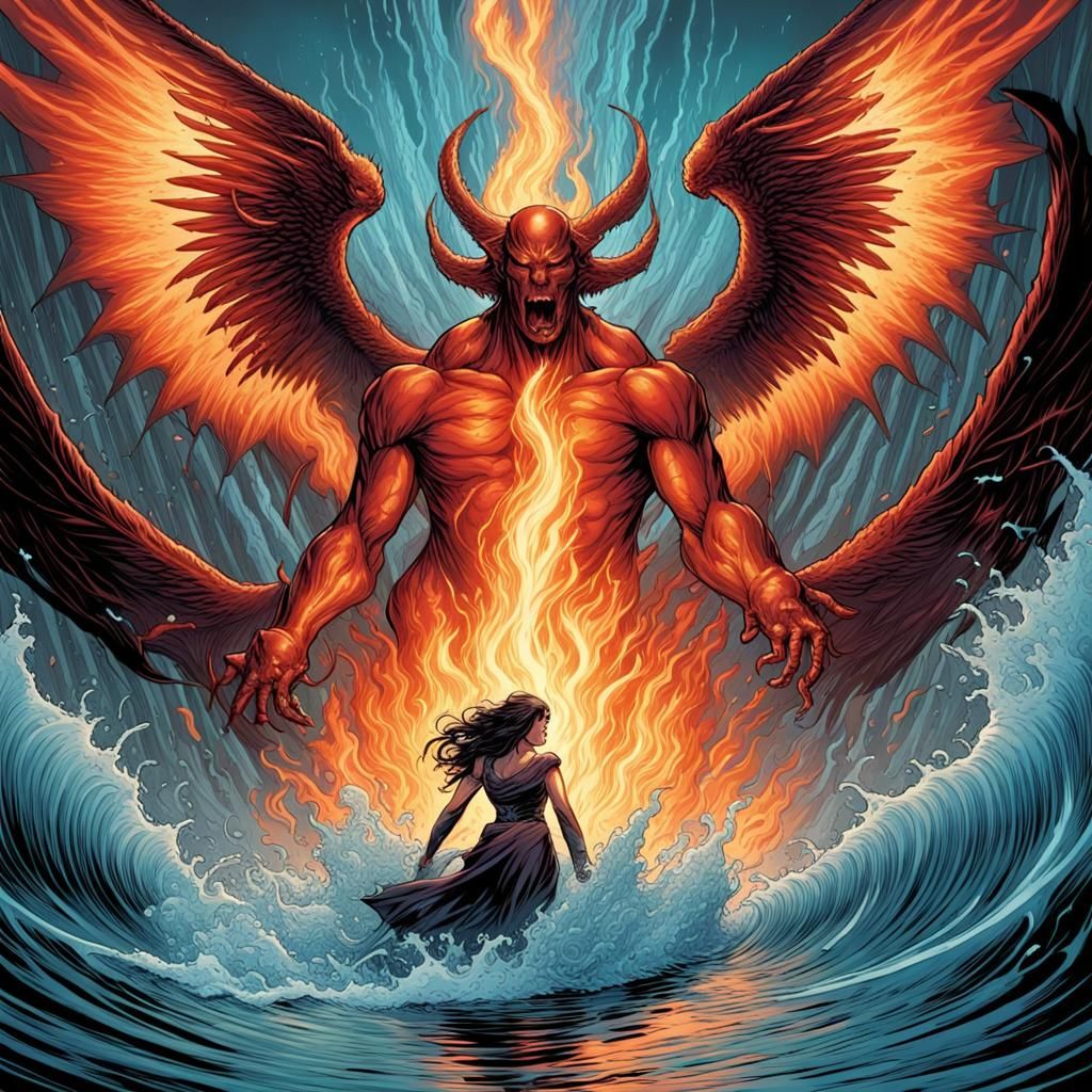 Demons and Angels Clash in Comic Book Art