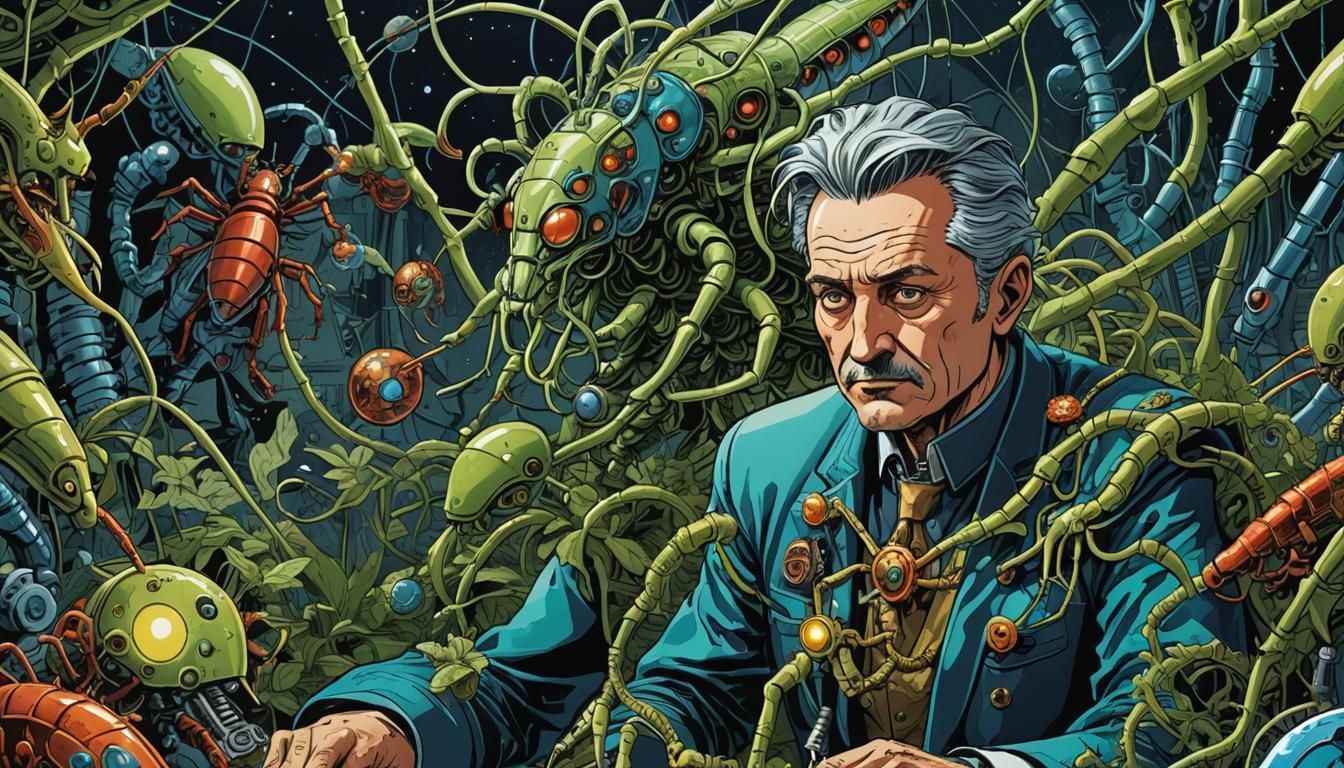 Mad Jeweler in Astro Futurism Comic Art