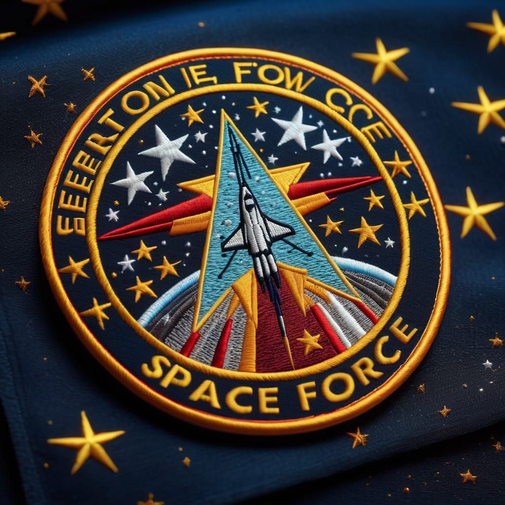 Embroidered space force patch