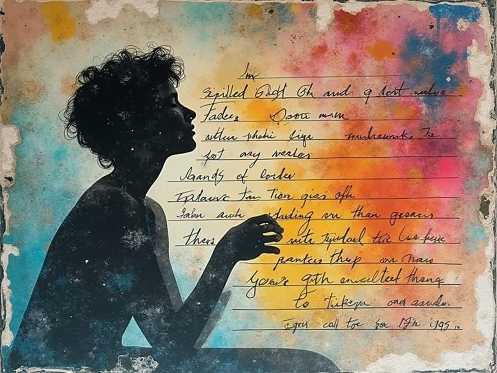 Abstract Vintage Recipe Card with Psychedelic Elements