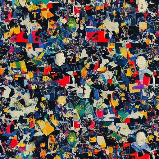 Abstract Digital Art Inspired by Famous Artists