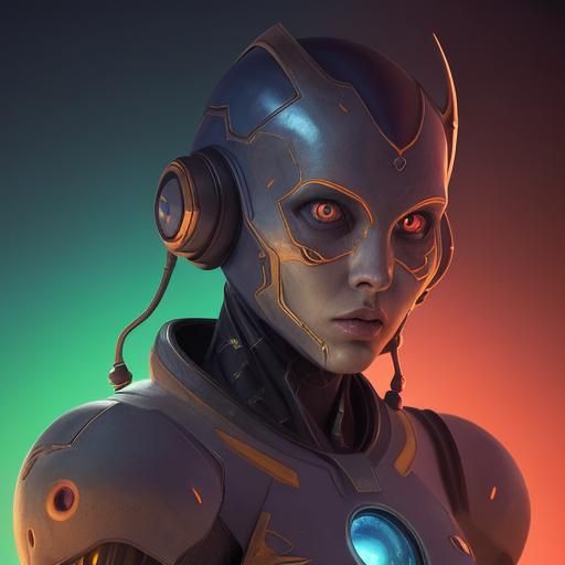 Hyperrealistic Martian Concept Art in Vivid Color