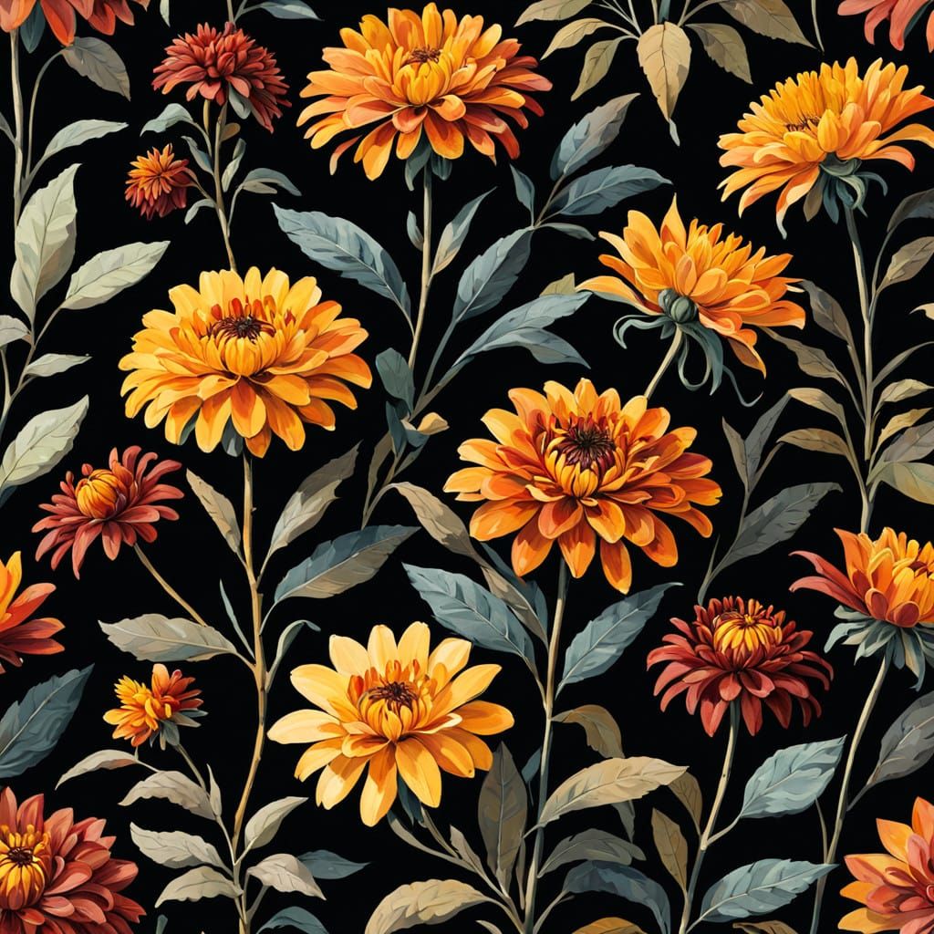 Surreal Autumn Scene in Wes Anderson's Golden Hour Style