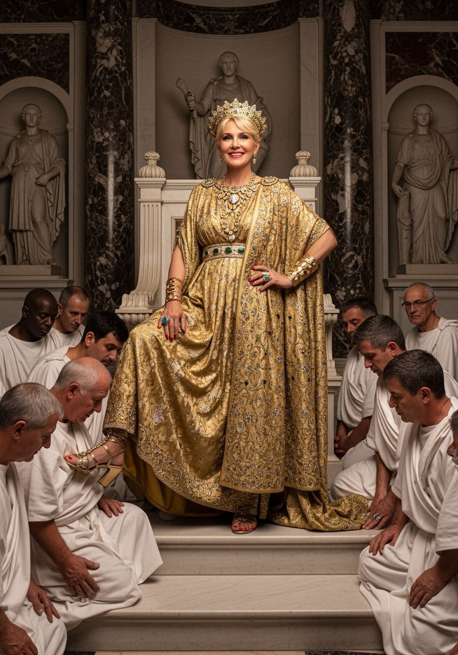 Empress Messalina in Lavish Throne Room, Photography