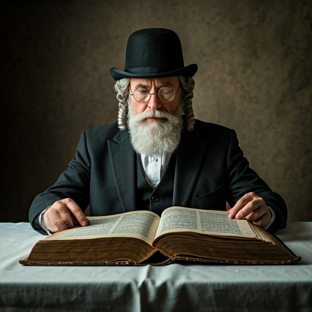 Elderly Man Reading: A Rembrandt and Vermeer Inspired Portra...