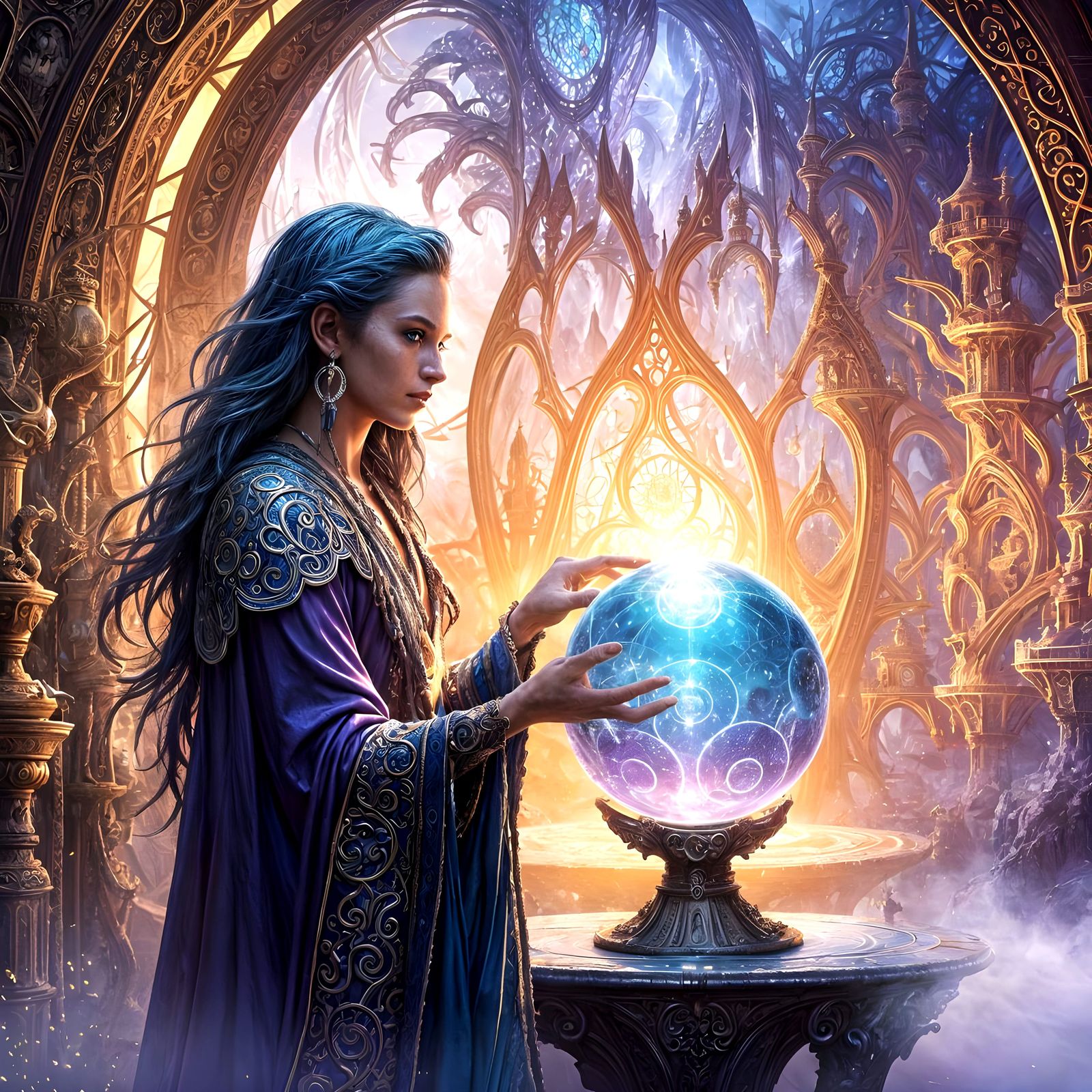 Magical Port with Floating Pirate Ships