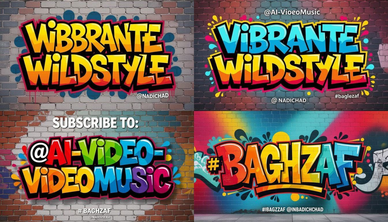 Graffiti Logo for AI Music Brand in Wildstyle