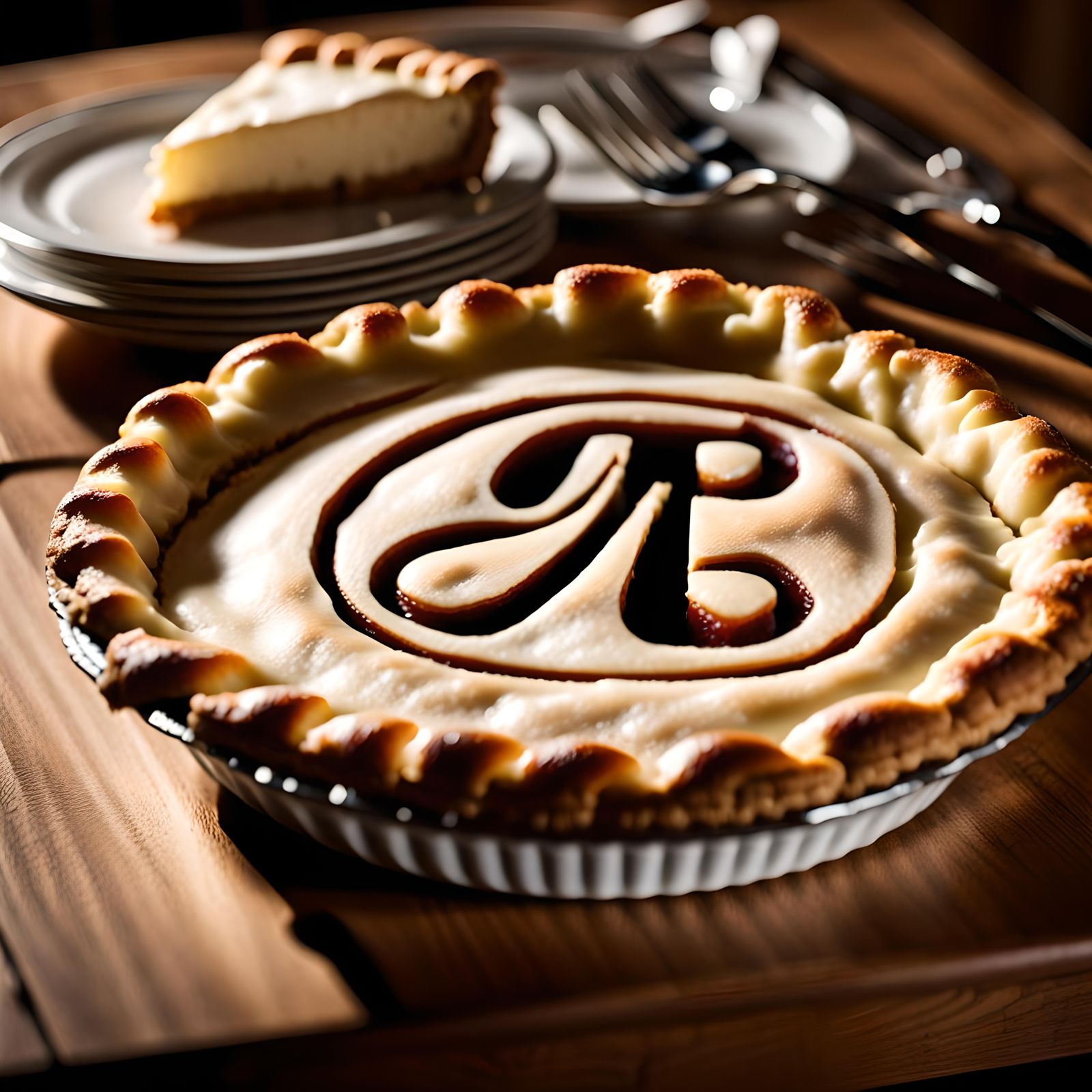 Deliciously Mathematical: Pi Symbol Carved in Pie