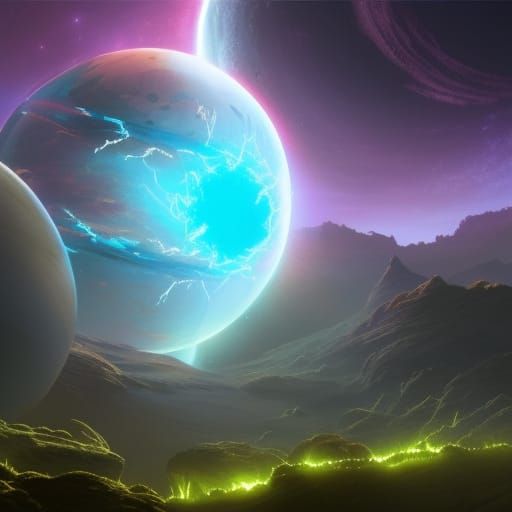 Planet Namek Bioluminescent Epic Movie Poster Concept