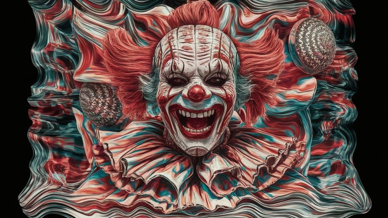 Prismatic X-Ray Illusion with Creepy Clown Funhouse