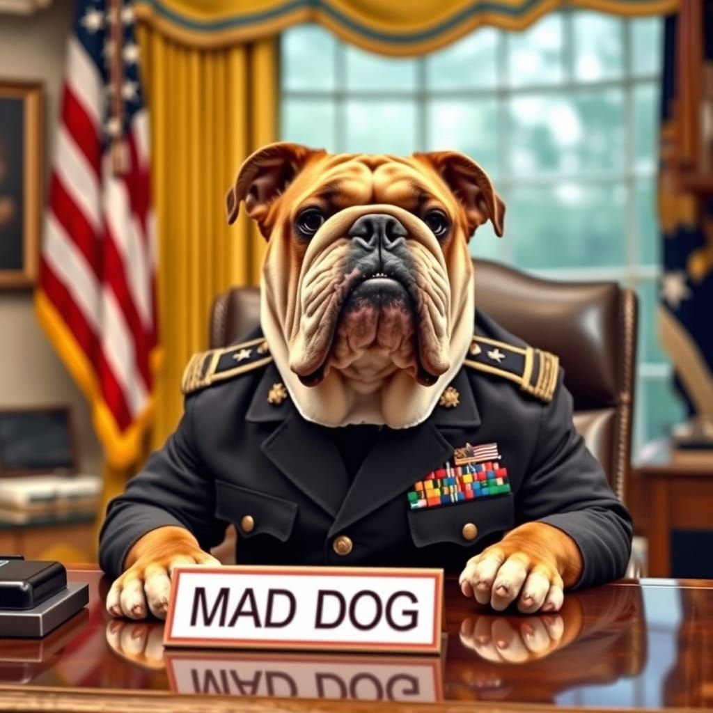 President Bulldog in Oval Office