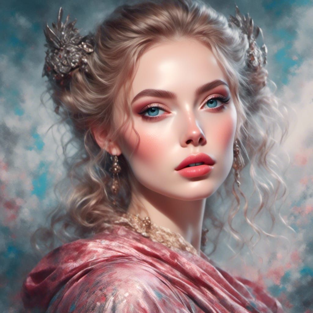 Striking Black and White Portrait of a Pinup Model