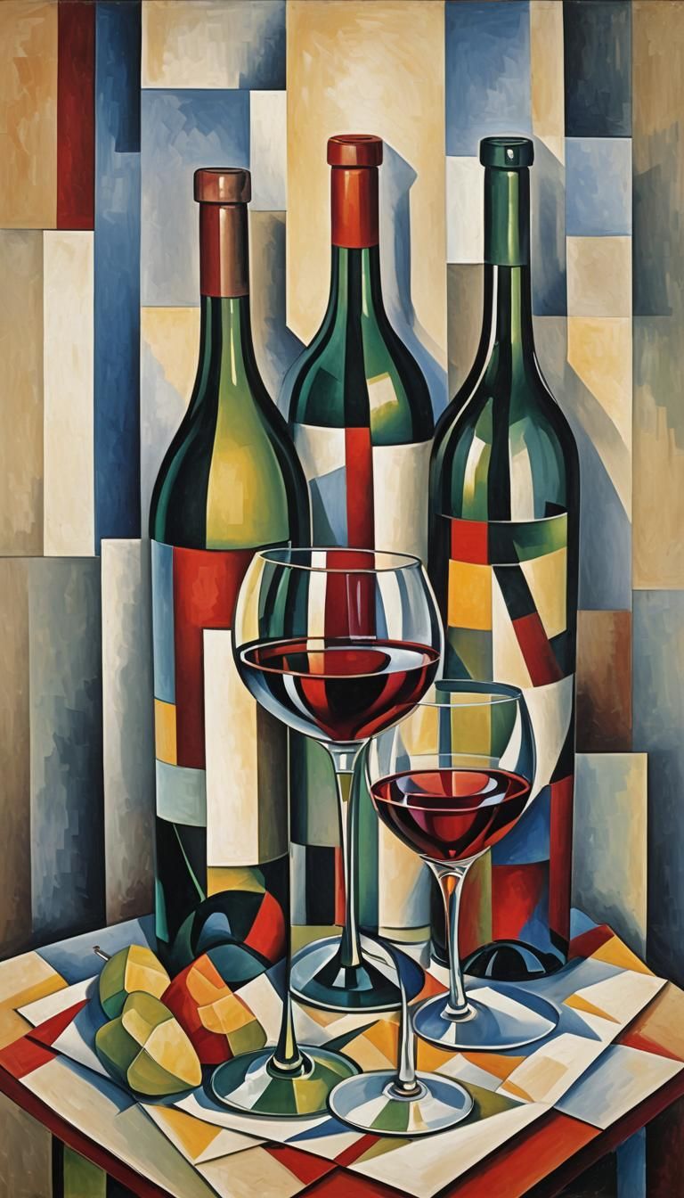 Wine glasses and wine bottle