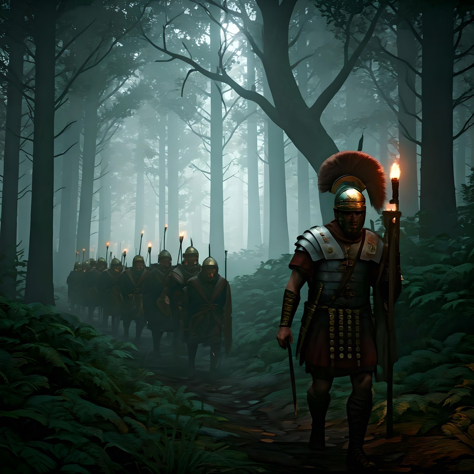 Marching into the darkness.