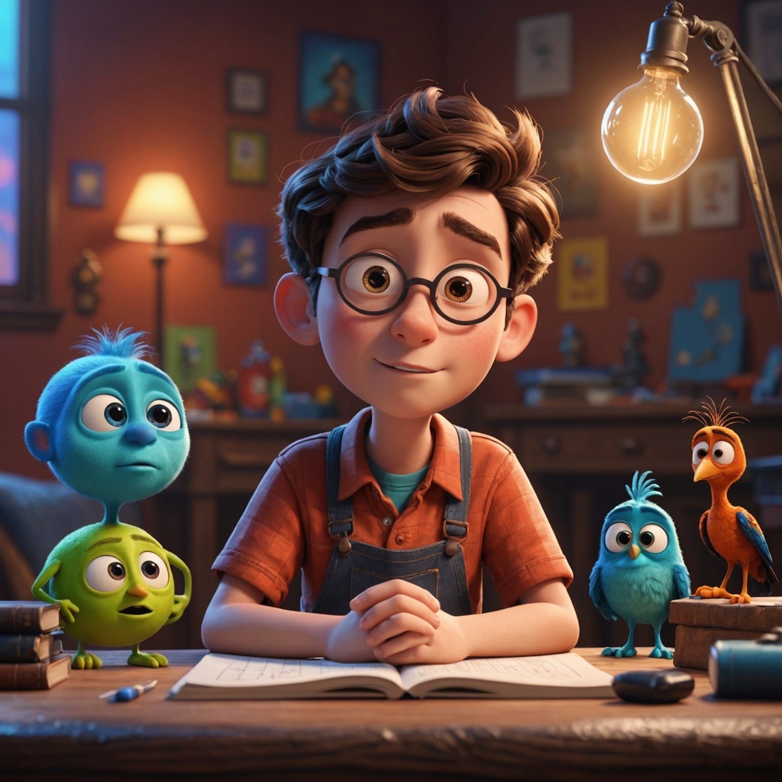 Knowing Nothing: Pixar-Style 3D Wisdom Concept