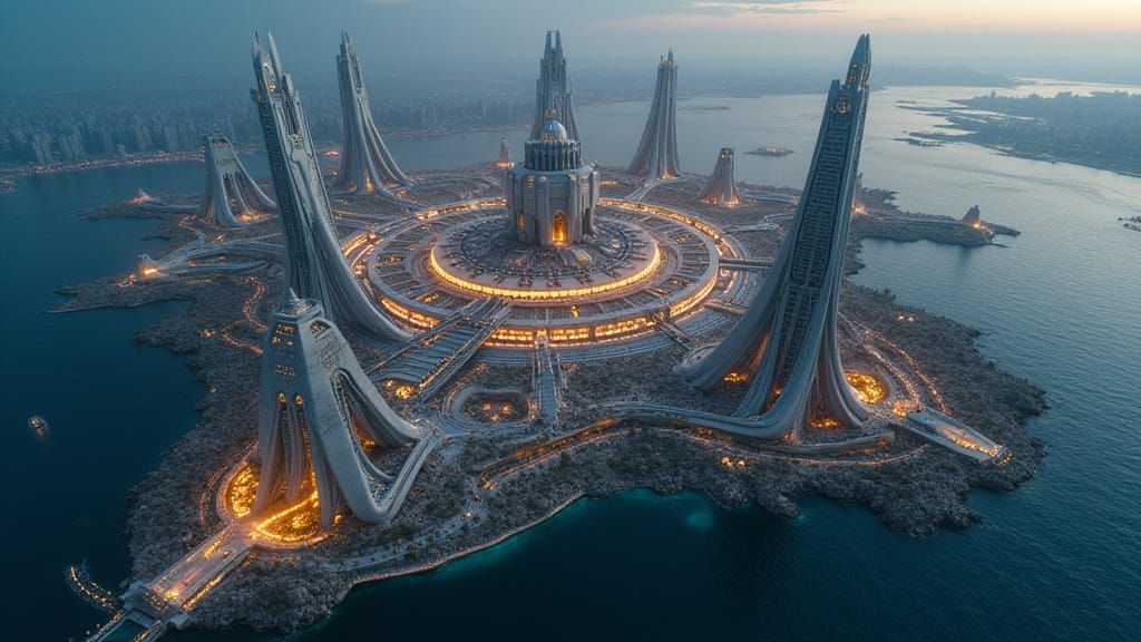Mythological Megacity Inspired by Zaha Hadid Architecture
