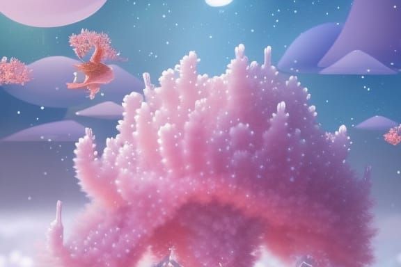 Cute Pink Chibi Octopus with Sparkly Eyes