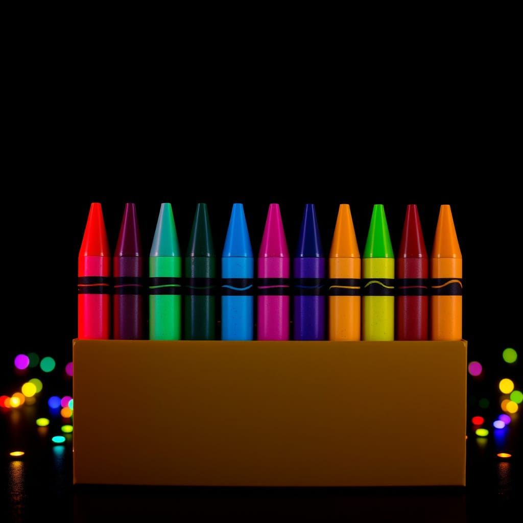 Synthwave Crayons in Moody Lighting
