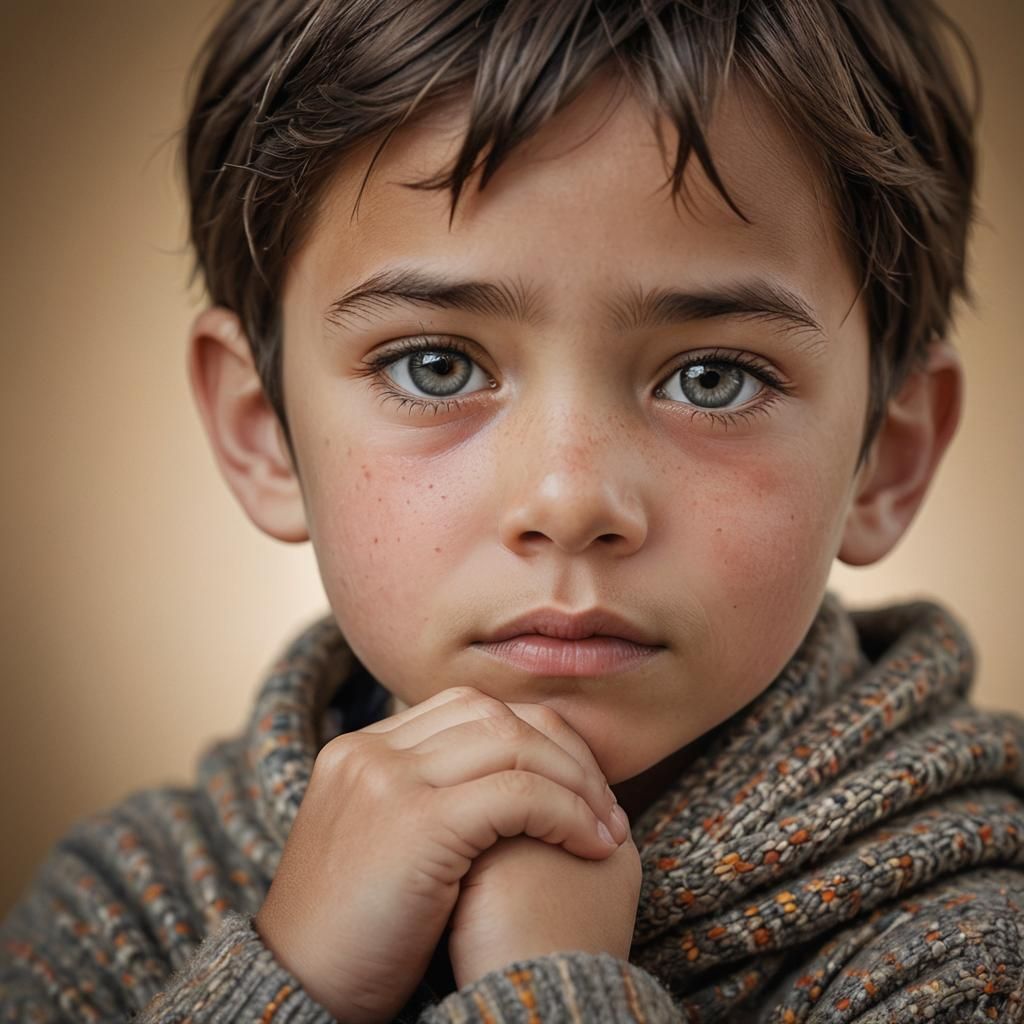 Boy Resting Chin: Contemporary Portrait Photography