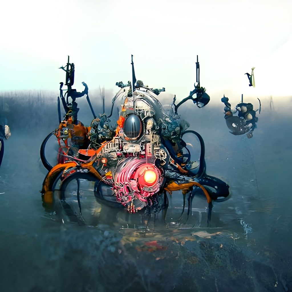 Steampunk Spaceship Illustration in Doré Style