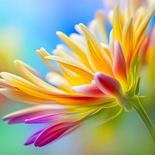 Macro Flower Photoillustration in Bright Color