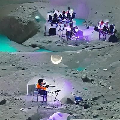 Futuristic Concert on the Moon