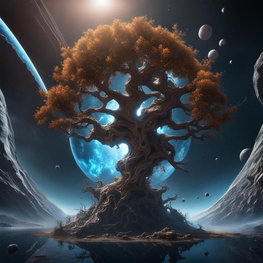 Yggdrasil in Fractured Space: Fantasy Concept Art