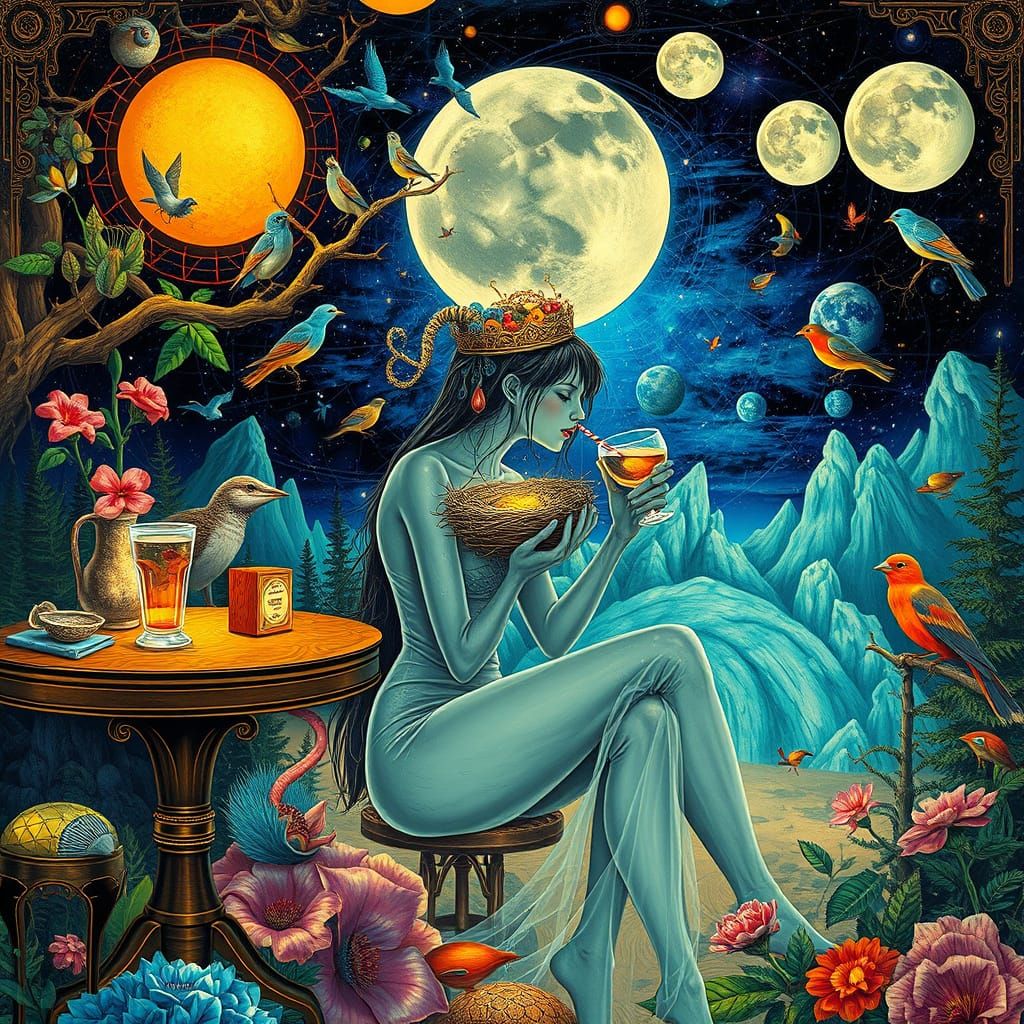 Surreal Cafe at Galaxy's End, Psychedelic Art