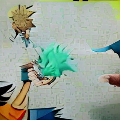 Goku and Rick Sanchez Handshake Anime Crossover