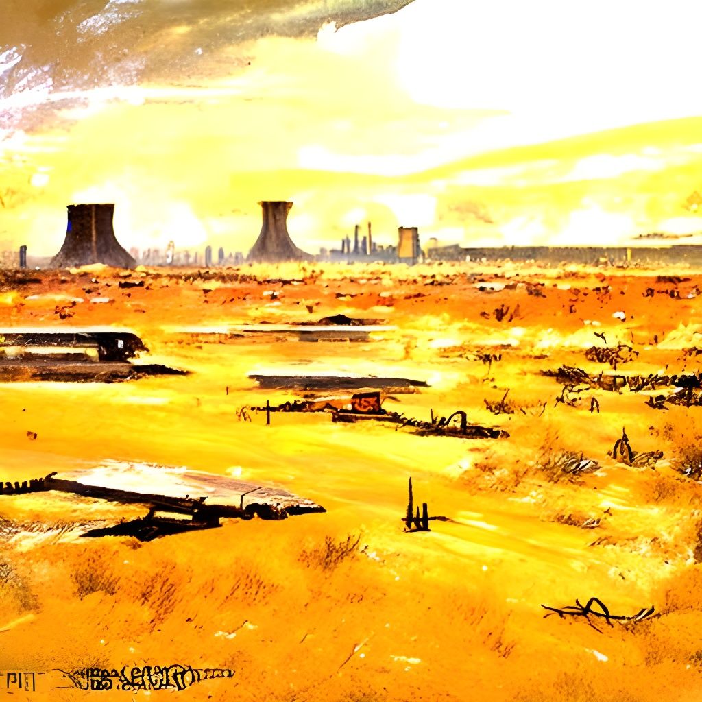 Nuclear Wasteland in Classical Realism Style
