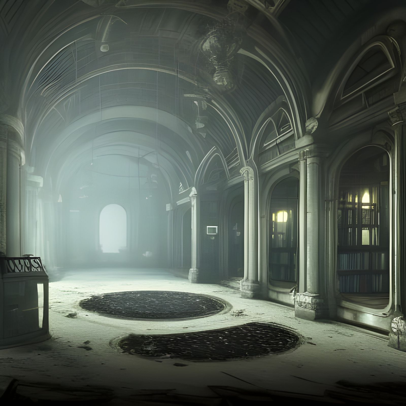 Abandoned Library in Metro 2033: Digital Matte Painting