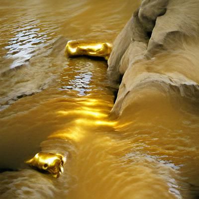 Golden River Descends from the Gods