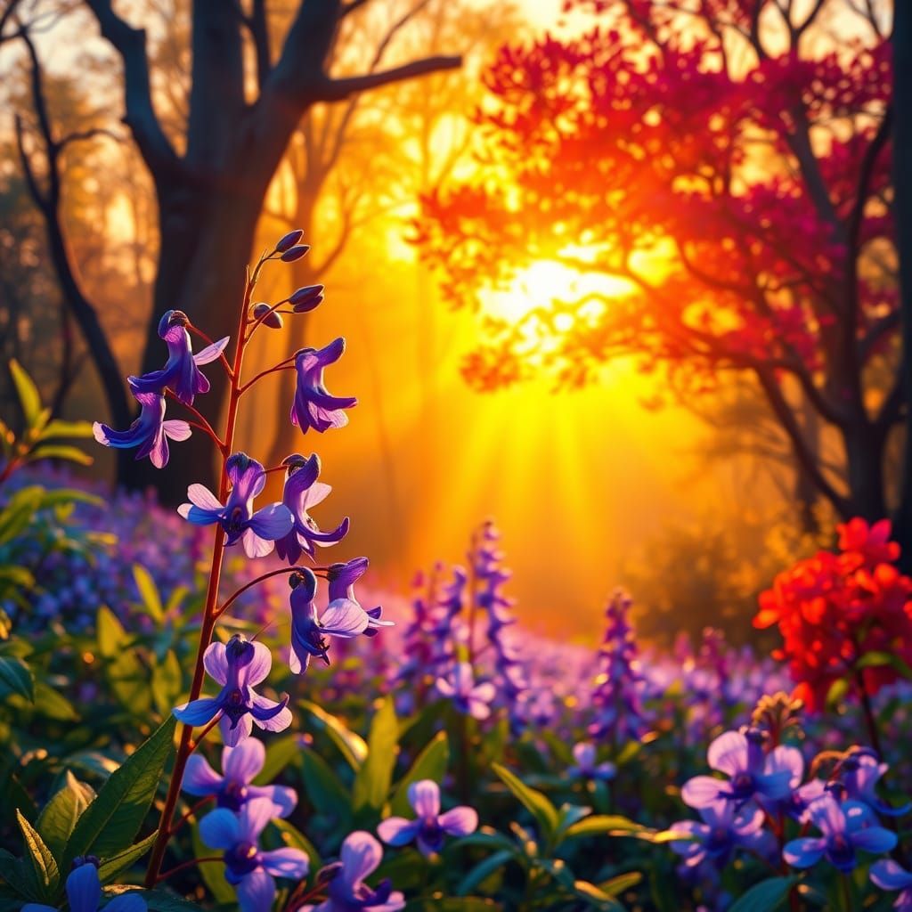 Ethereal Australian Forest in Golden Light