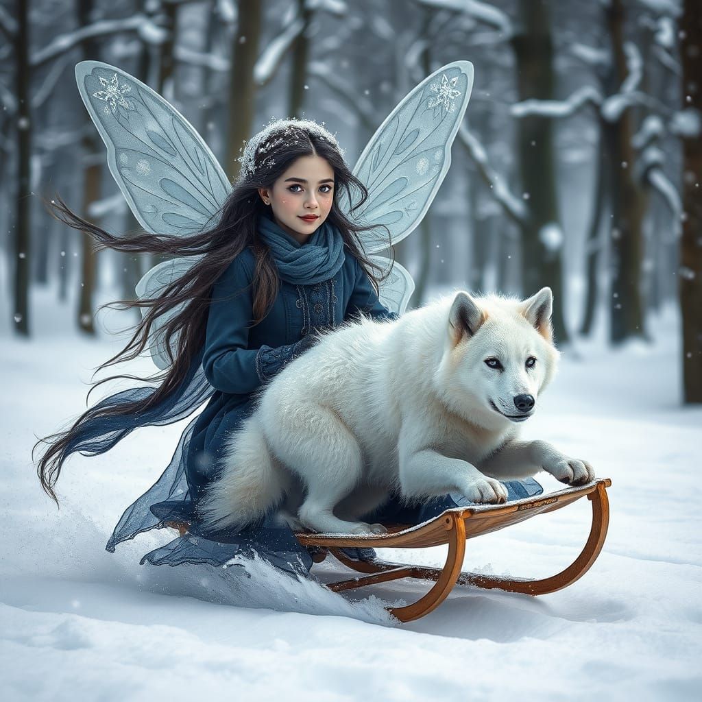 In a snowy forest...