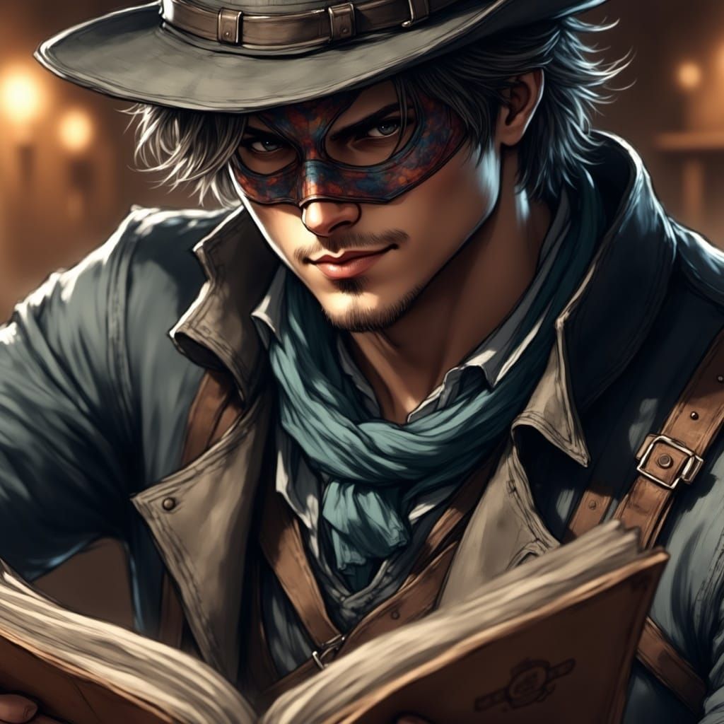 Rey Mysterio Reading Comic Book in Café