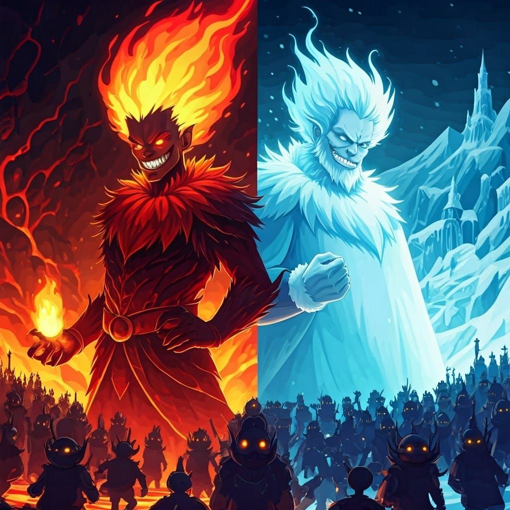 Heat Miser and Snow Miser Stand Ready for Battle in Epic Art...