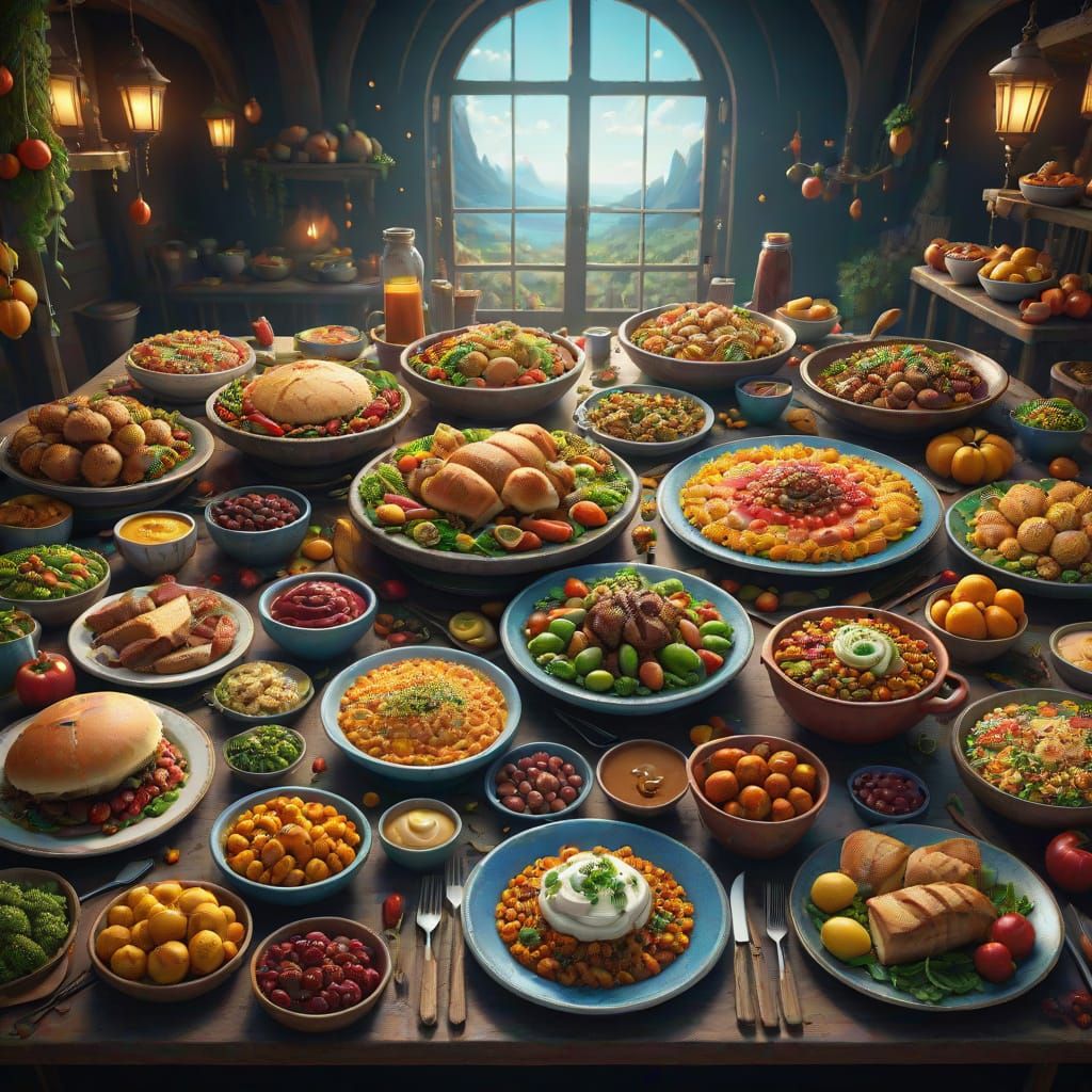 Fantastical Feast Concept Art for National Food Day