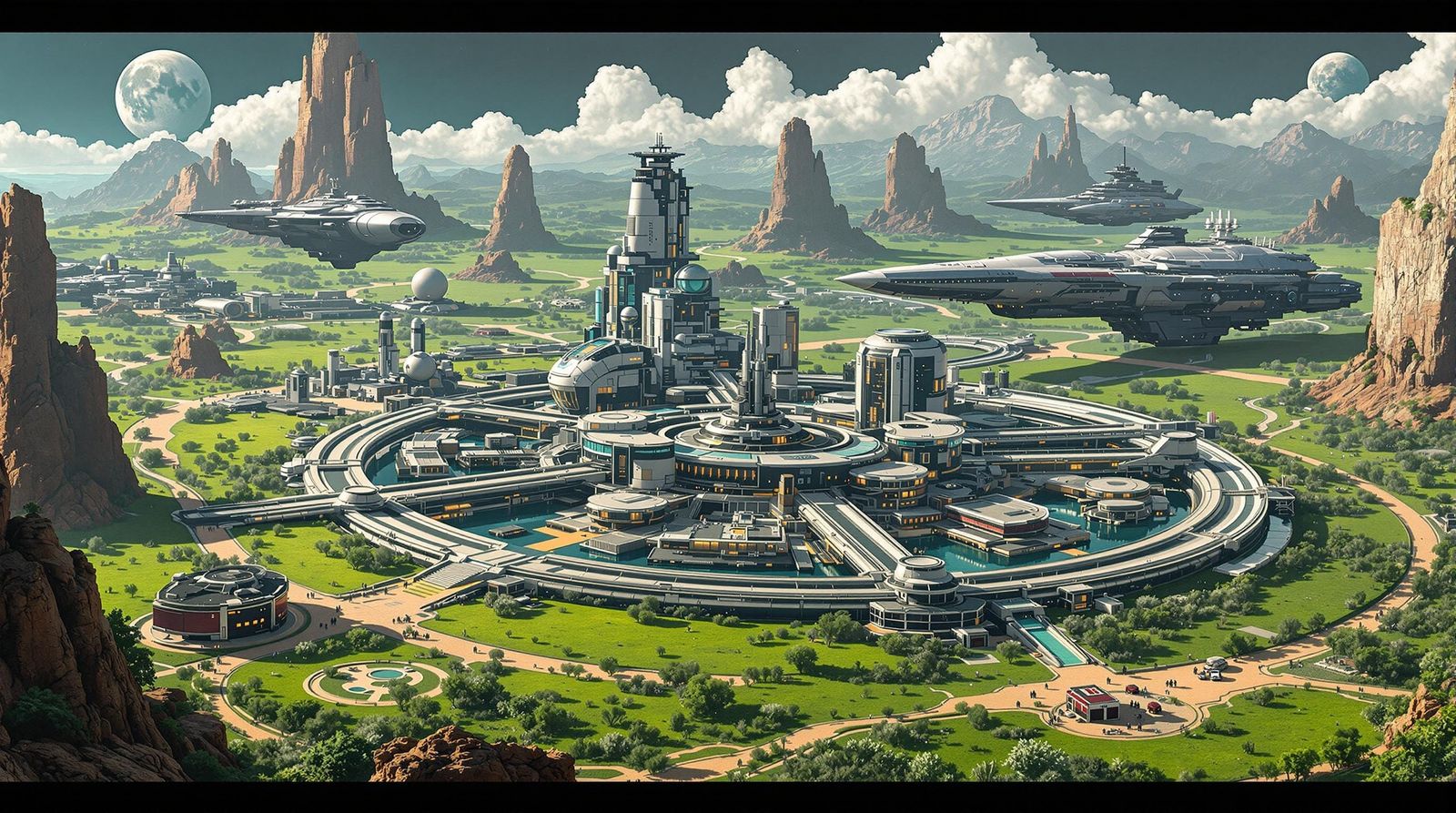 Rebel Space Base on Emerald Planet