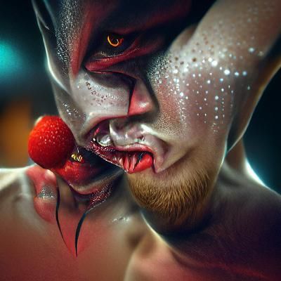 Submerged Amphibian Man in Bioluminescent Style