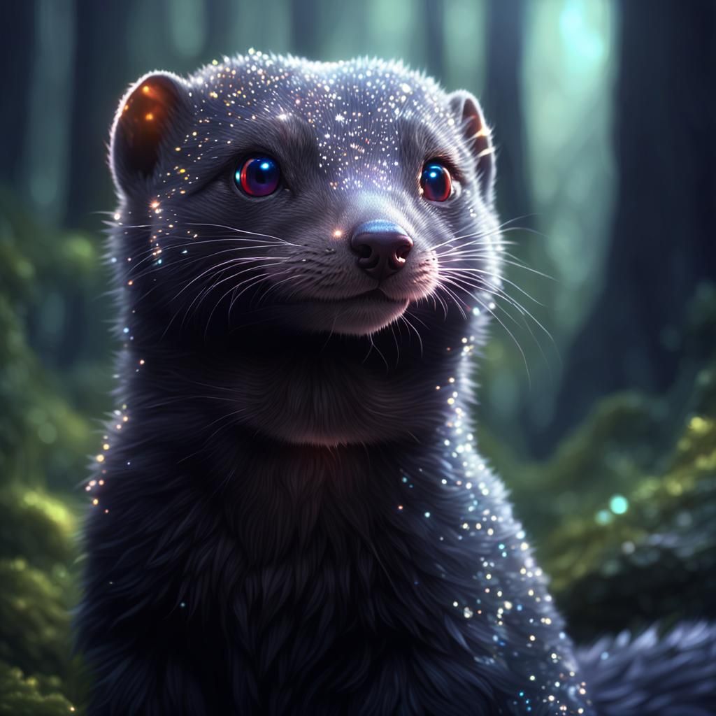 Anime Mongoose Portrait in Matte Painting Style